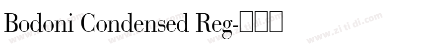 Bodoni Condensed Reg字体转换
